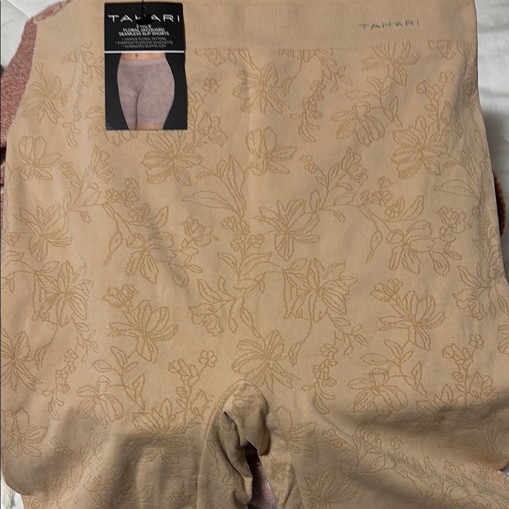 Tahari Beige Floral Patterned Shapewear 12 inches across 40 inches long